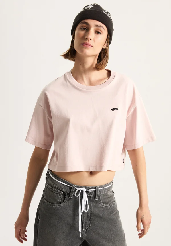 SALTON RELAXED FIT CROP - T-Shirt basic - light brown