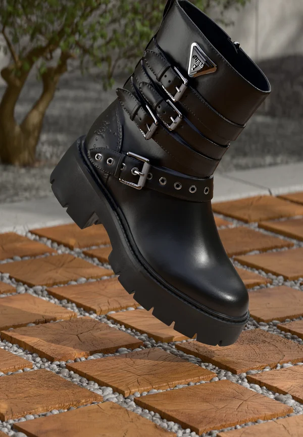 SALVO - Cowboy-/Bikerstiefelette - black