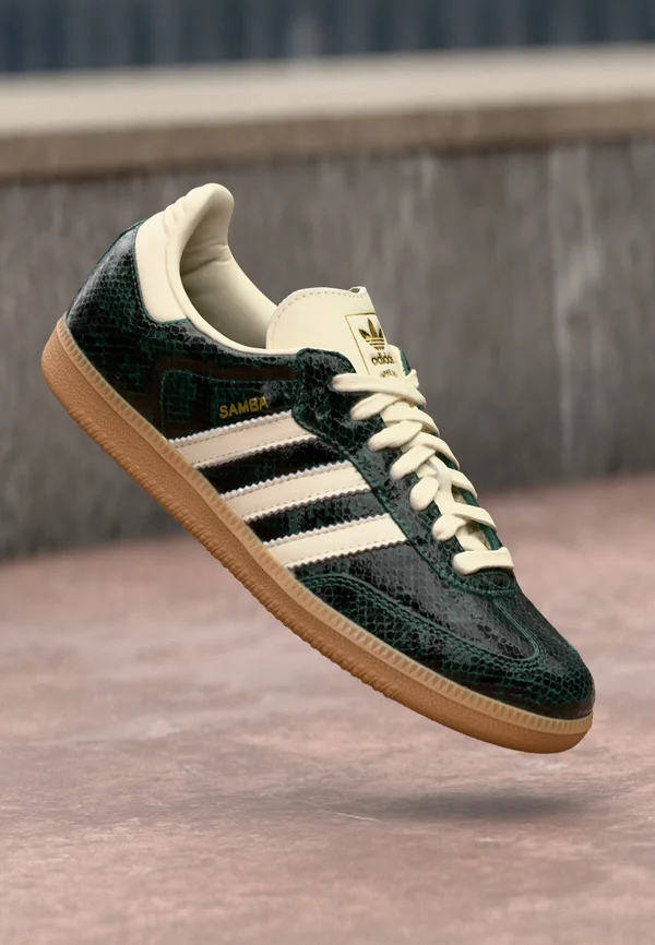 SAMBA OG - Sneaker low - cream white/collegiate green