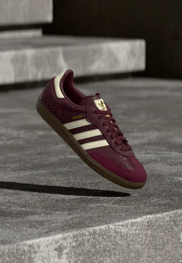 SAMBA OG - Sneaker low - maroon/cream white/gold-coloured metallic