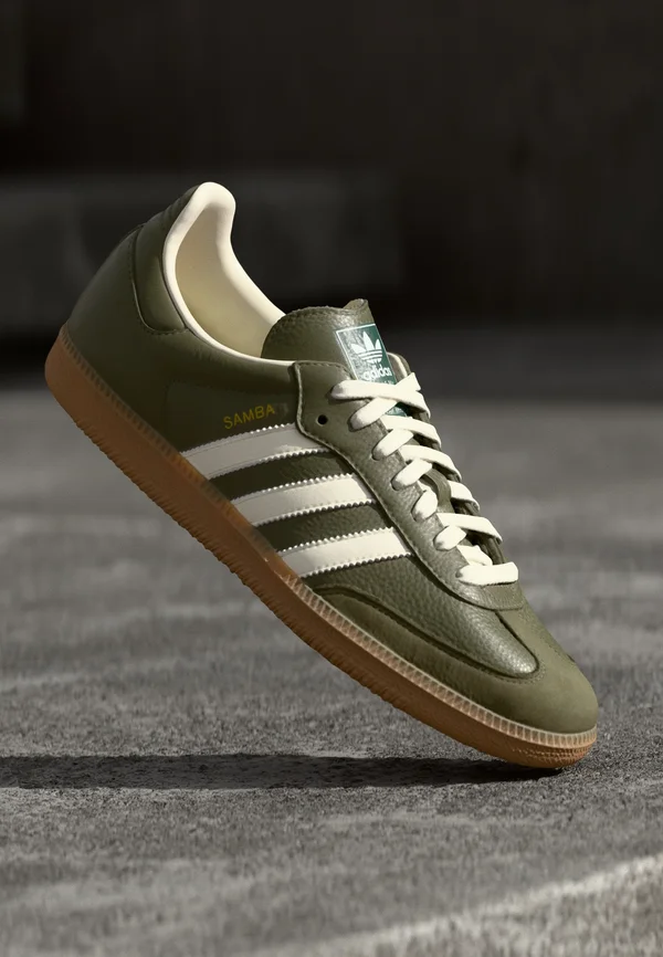 SAMBA OG UNISEX - Sneaker low - medium dark khaki/off white