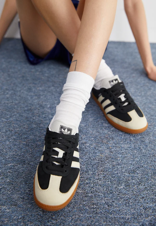 SAMBA OG WOMEN - Sneaker low - core black/wonder white/silver