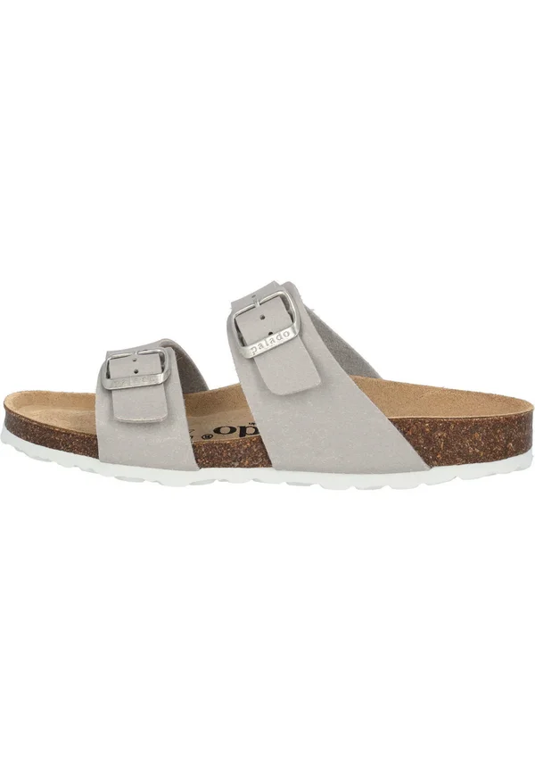 SAMOS PF - Pantolette flach - matt grau