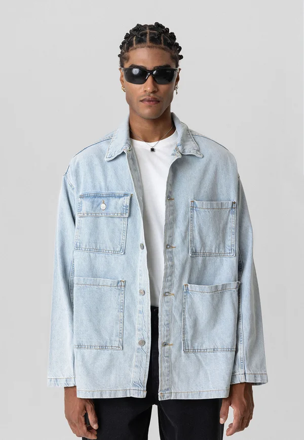 SAMUEL - Jeansjacke - light blue
