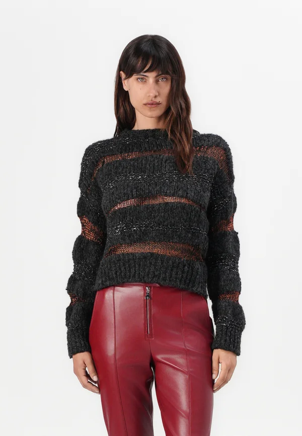 SAN DOMINO - Strickpullover - nero/grigio