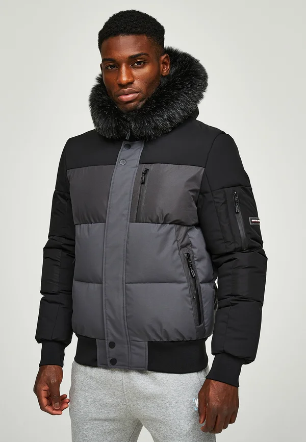 SANDERS PUFFER - Winterjacke - jet black/asphalt