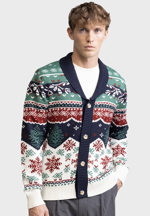 SANTA CARDIGAN REGULAR FIT - Strickjacke - fir