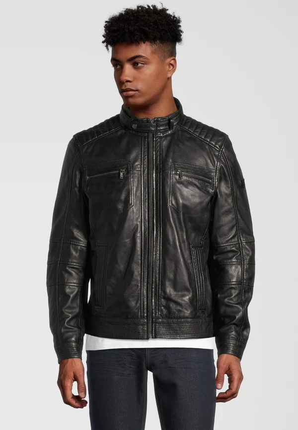 SANTIAGO  - Lederjacke - schwarz