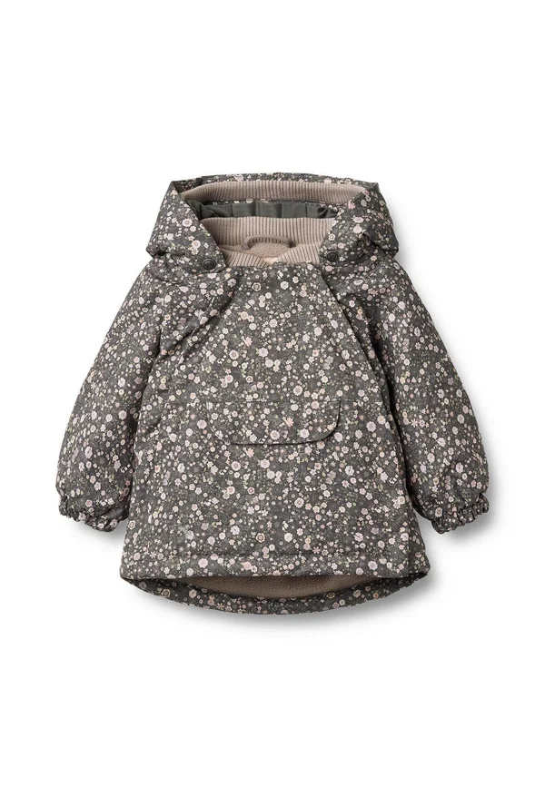 SASCHA - Wintermantel - black sea open flowers
