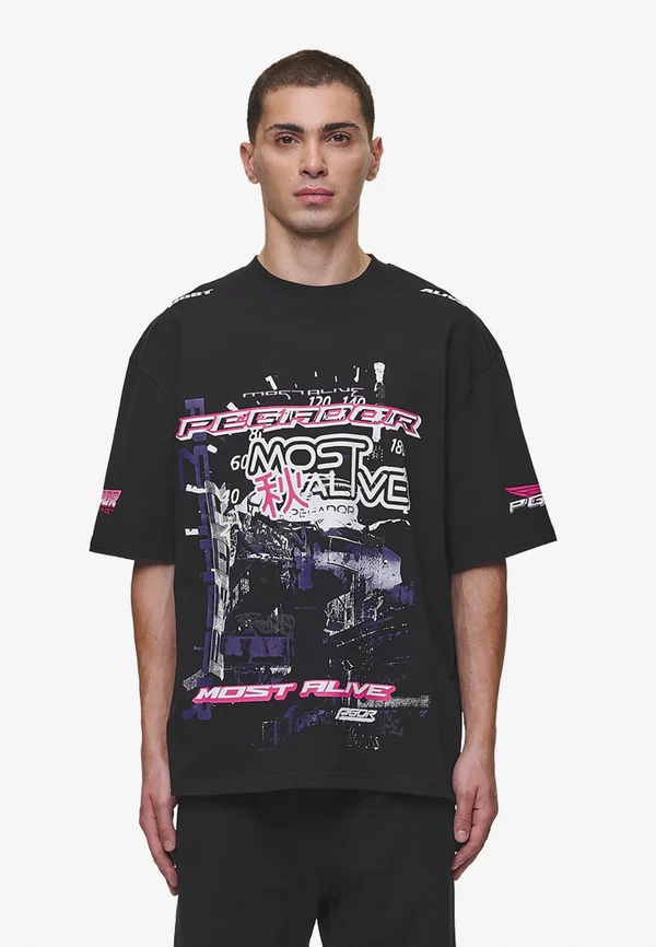 SAXON TEE - T-Shirt print - washed black
