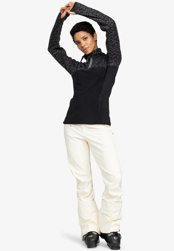SAYNA HALF ZIP - Fleecepullover - true black roxygram tonal