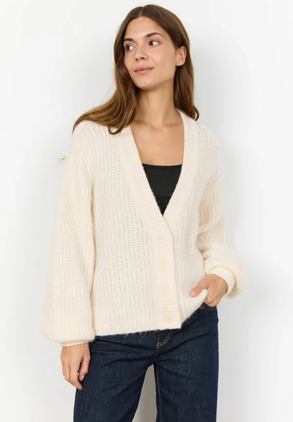 SC-GUNNA 8 - Strickjacke - cream melange