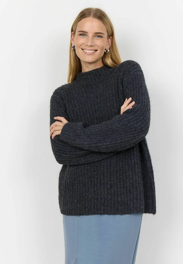 SC-GUNNA 9 - Strickpullover - dk grey melange