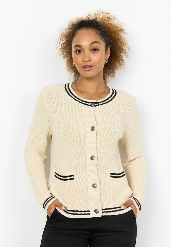 SC-JULIA 10 - Strickjacke - cream combi