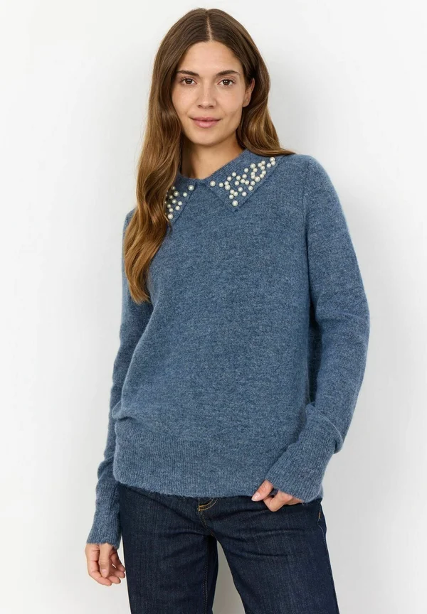 SC-NESSIE 61 - Strickpullover - flint blue melange