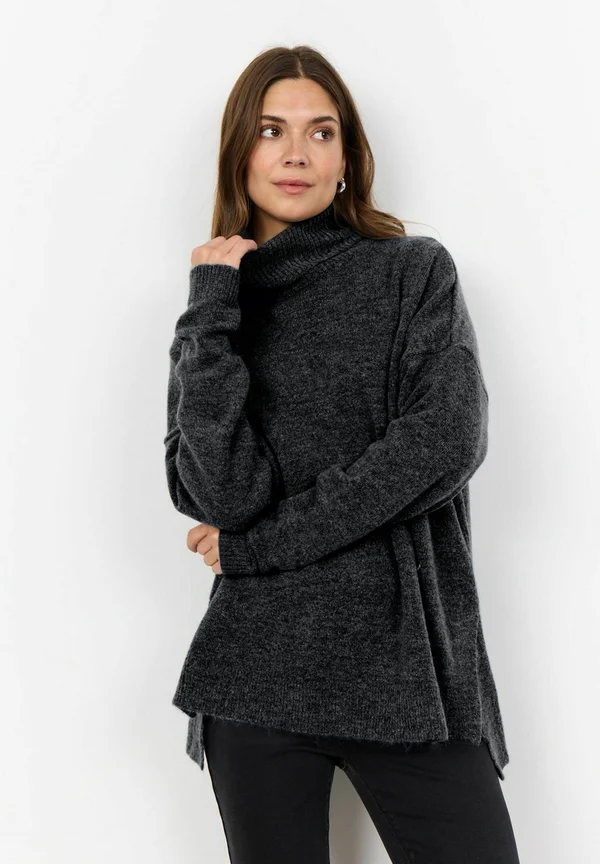 SC-NESSIE - Strickpullover - dk grey melange