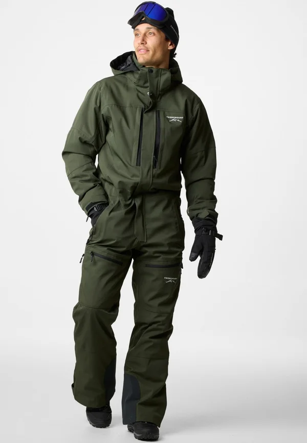 Schneeanzug - dk olive green black