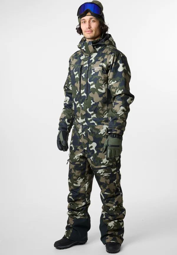 Schneeanzug - green camouflage black