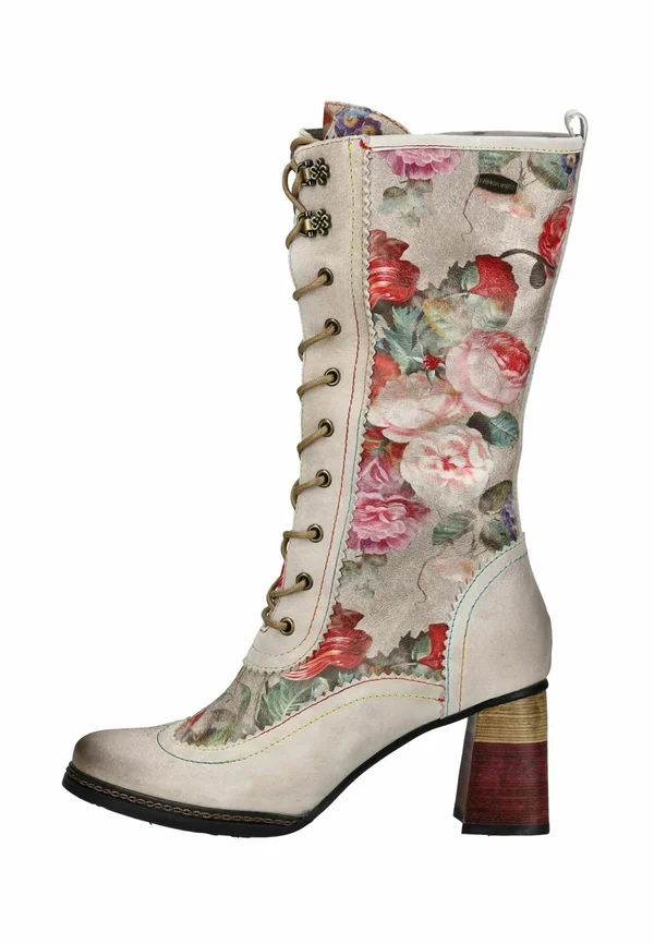 Schnürstiefel - beige