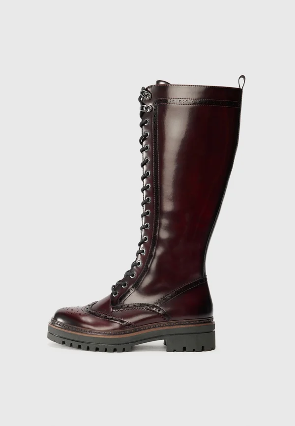 Schnürstiefel - bordeaux