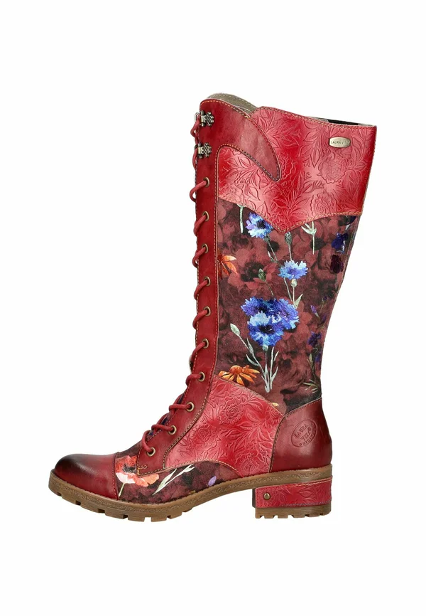 Schnürstiefel - grenat