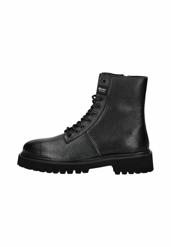 Schnürstiefelette - black blk