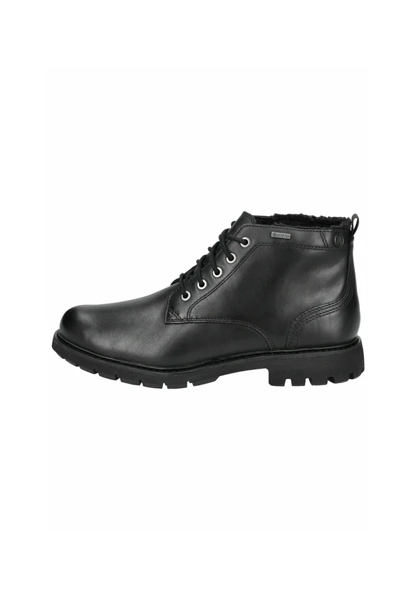Schnürstiefelette - black wlined lea