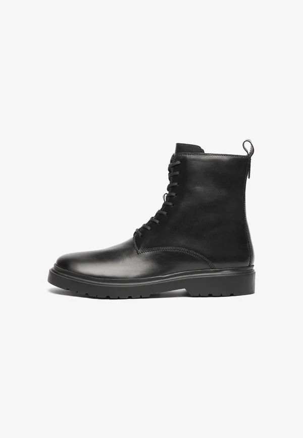 Schnürstiefelette - black