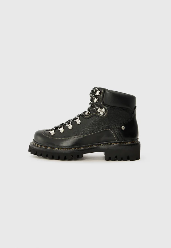 Schnürstiefelette - black