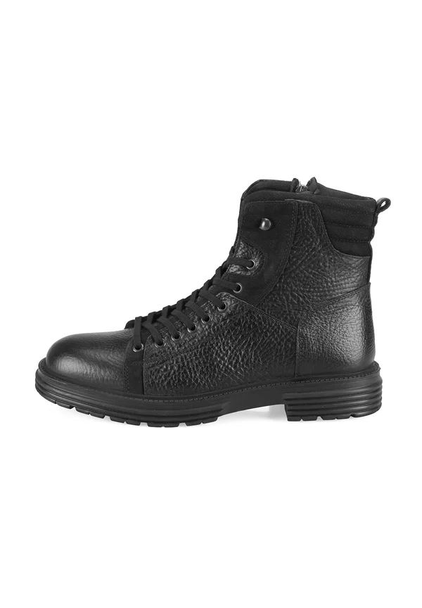 Schnürstiefelette - black