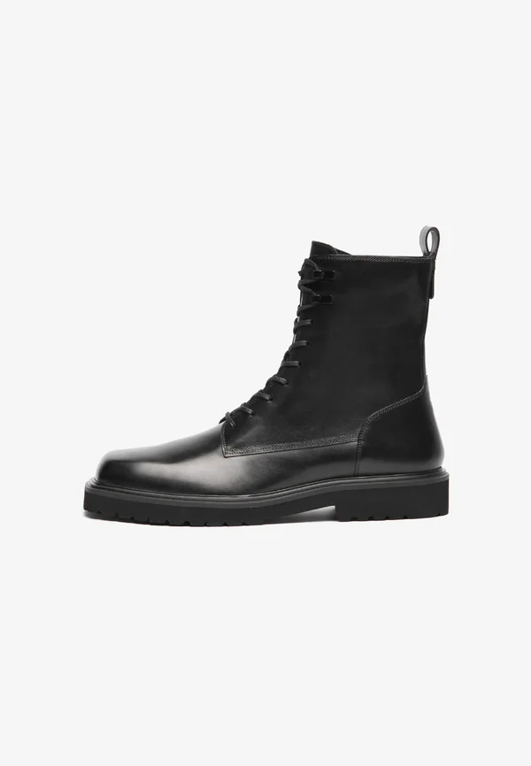 Schnürstiefelette - black