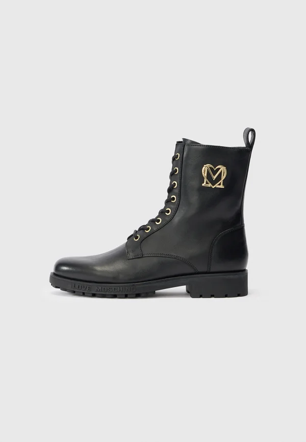 Schnürstiefelette - black