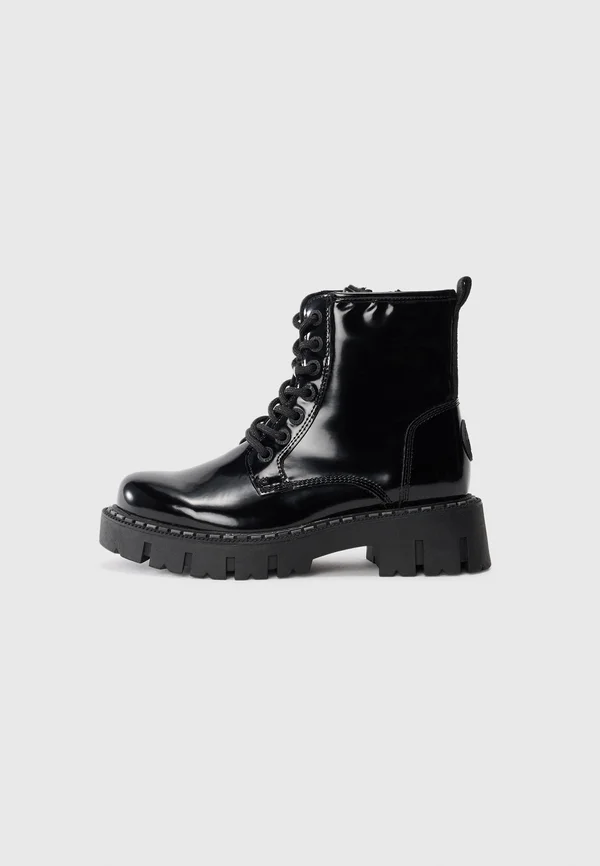 Schnürstiefelette - black