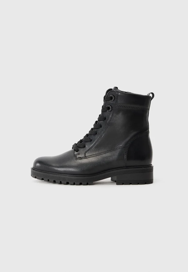 Schnürstiefelette - black