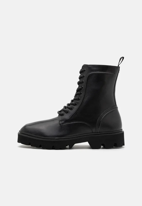 Schnürstiefelette - black