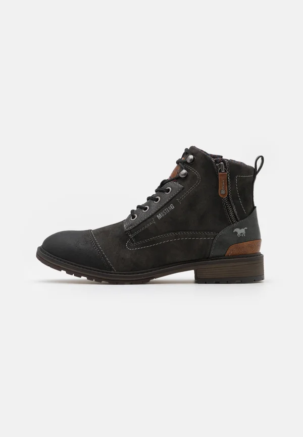 Schnürstiefelette - black
