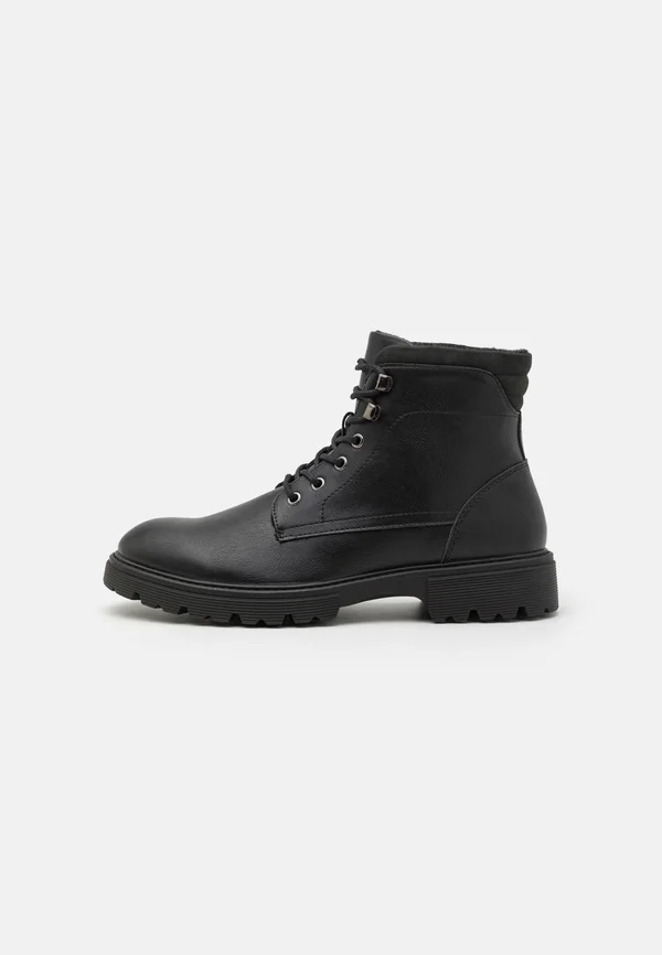 Schnürstiefelette - black