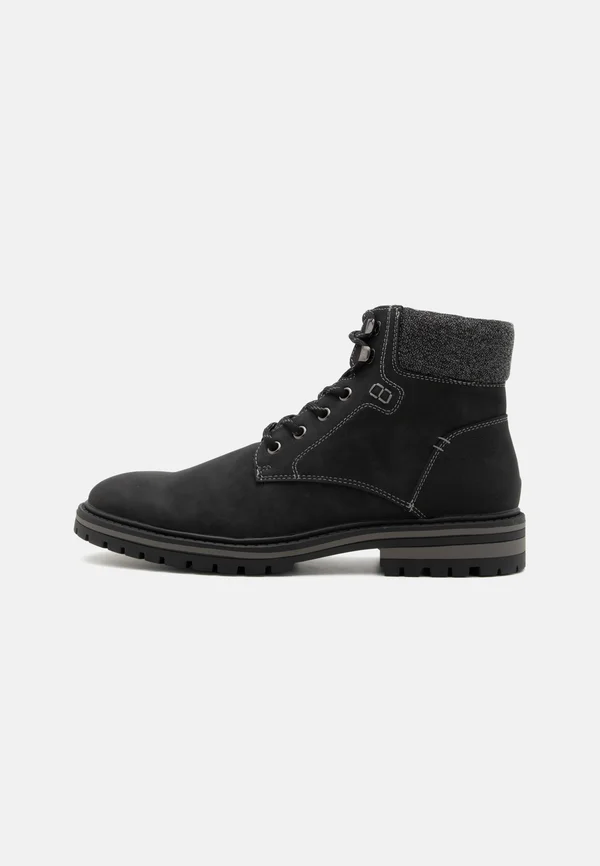 Schnürstiefelette - black