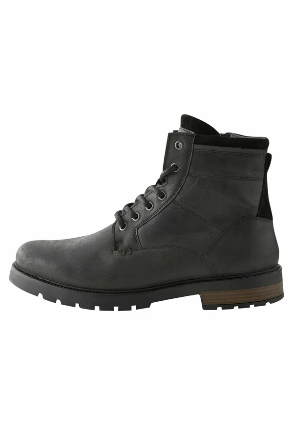 Schnürstiefelette - black
