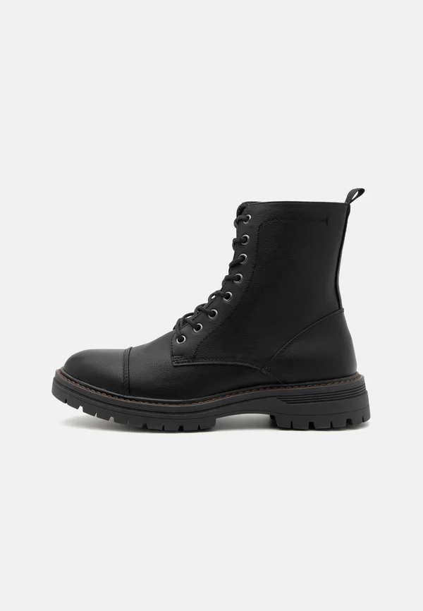 Schnürstiefelette - black
