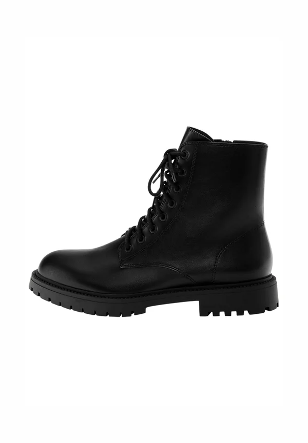 Schnürstiefelette - black