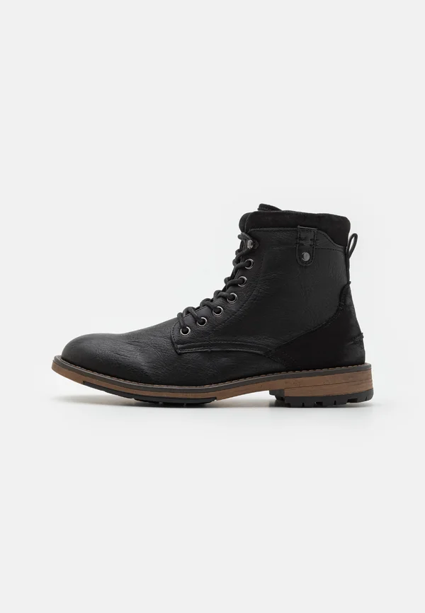 Schnürstiefelette - black