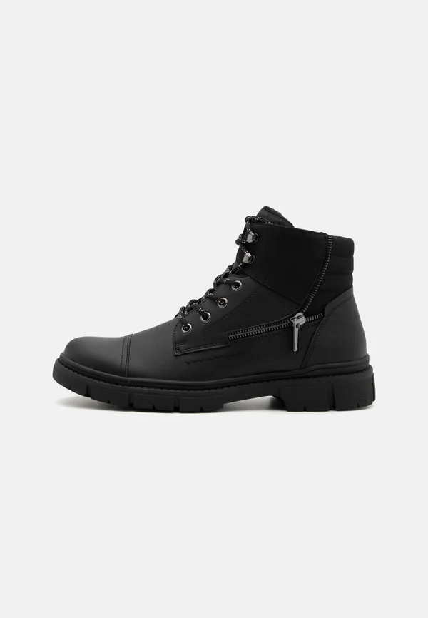 Schnürstiefelette - black