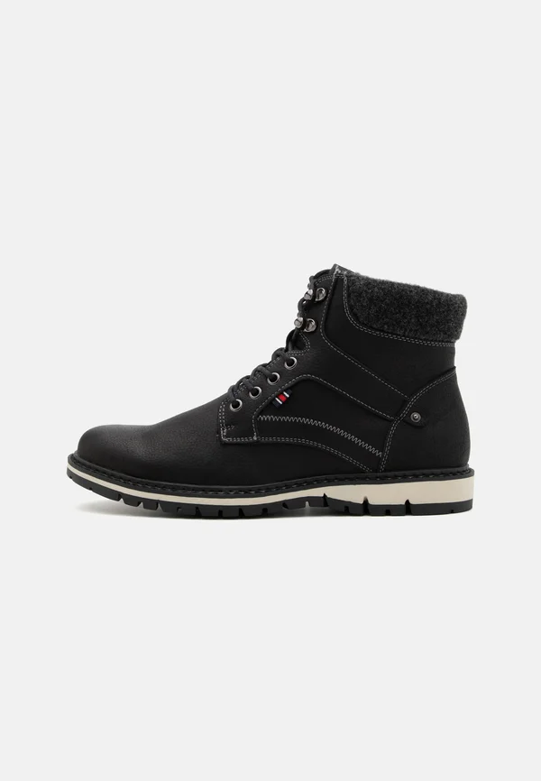 Schnürstiefelette - black