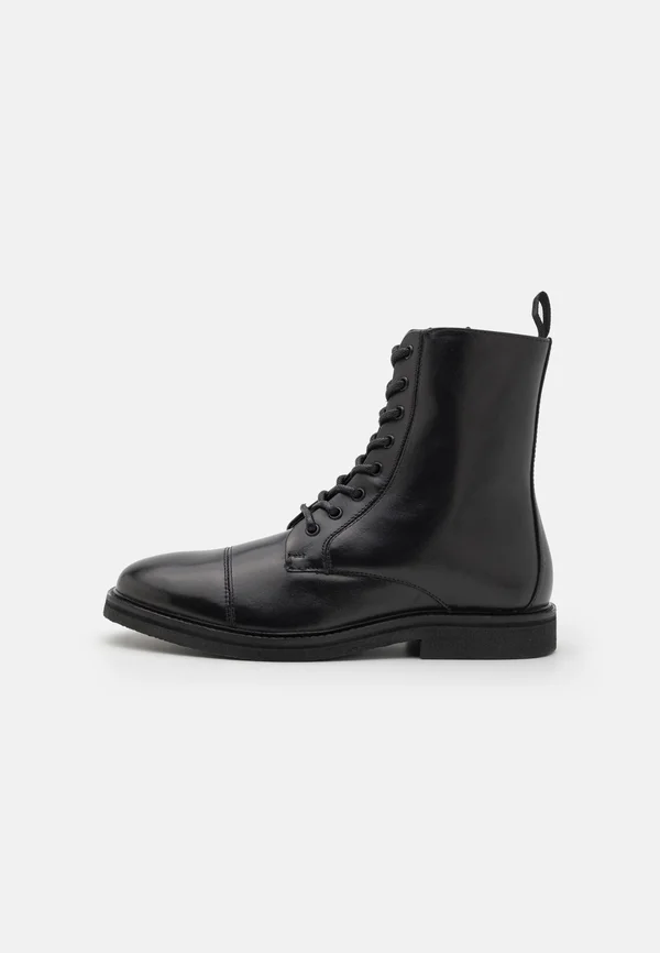 Schnürstiefelette - black