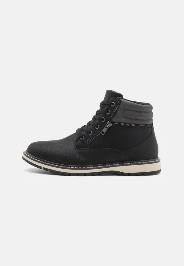 Schnürstiefelette - black