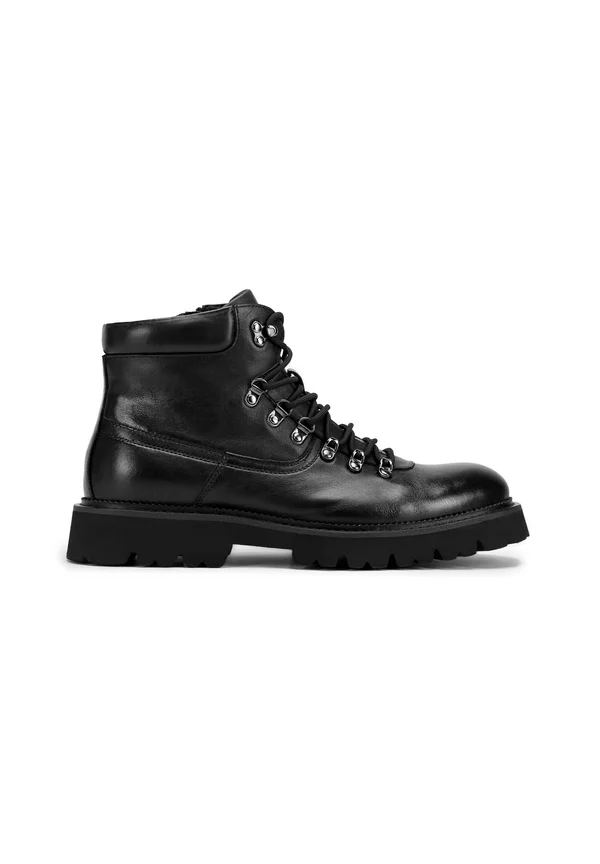 Schnürstiefelette - black