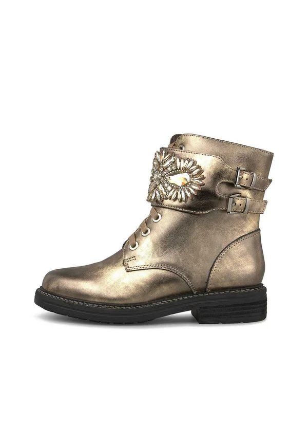 Schnürstiefelette - bronze