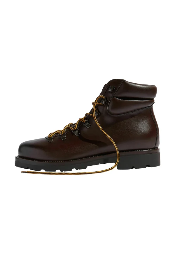 Schnürstiefelette - brown calf