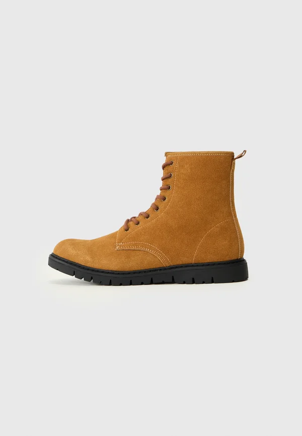 Schnürstiefelette - camel